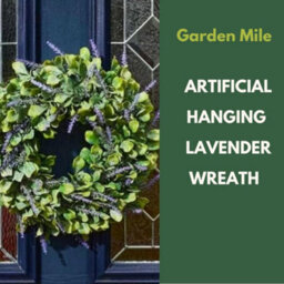 Smart Garden Artificial Door Wreath Lavender Purple Realistic Uv Resistant - thumbnail 4