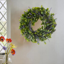 Smart Garden Artificial Door Wreath Lavender Purple Realistic Uv Resistant - thumbnail 8