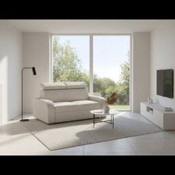 Oslo M 2 Living Room Sofa Adjustable Headrests Mdf Chipboard Frame Polyurethane Foam 170X100X85 100Cm Cream - thumbnail 3