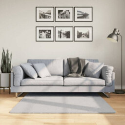 Walplus Rug Huarte Short Pile Soft And Washable Grey 120X120 Cm - thumbnail 1