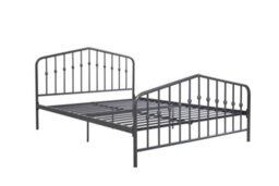 Novogratz Bushwick Metal Bed Grey, King Size - thumbnail 2