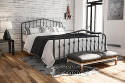 Novogratz Bushwick Metal Bed Grey, King Size - thumbnail 5