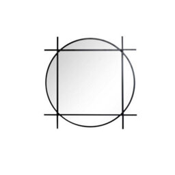 Melody Maison Large Round Black Wall Mirror 97Cm X 97Cm - thumbnail 6