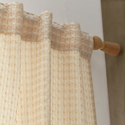 Pineapple Elephant Muscat Waffle 140X183Cm Slot Top Voile Curtain Panel Natural - thumbnail 3