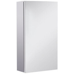Homcom Wall Mounted Bathroom Mirror Glass Storage Cabinet Stainless Steel - thumbnail 2