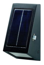 GoodHome Plevna Matt Black Solar-Powered Ice White Led Square Deck Light - thumbnail 3