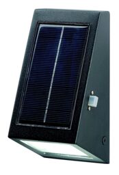 GoodHome Plevna Matt Black Solar-Powered Ice White Led Square Deck Light - thumbnail 2