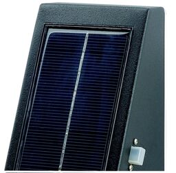GoodHome Plevna Matt Black Solar-Powered Ice White Led Square Deck Light - thumbnail 5