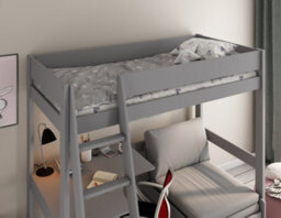 Estella Grey - High With Sofabed Silver Foam Set - thumbnail 2