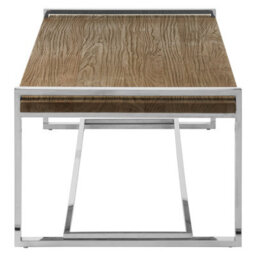 Orsina Coffee Table, Wooden Surface Display Table, Stainless Steel Decorative Coffee Table For Bedroom - thumbnail 3