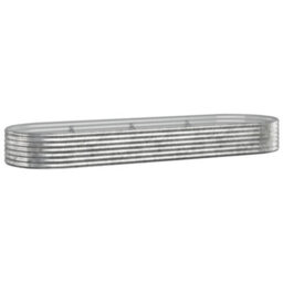 Berkfield Durable Garden Planter Powder-Coated Steel 322X100X36 Cm Silver