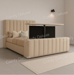 Comfy Deluxe 4Ft6 Double  Mink Plush Tv Bed Frame Only