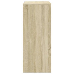 Berkfield Sideboard With Led Sonoma Oak 77X34X85 Cm Engineered Wood - thumbnail 8