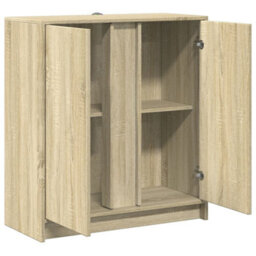 Berkfield Sideboard With Led Sonoma Oak 77X34X85 Cm Engineered Wood - thumbnail 7
