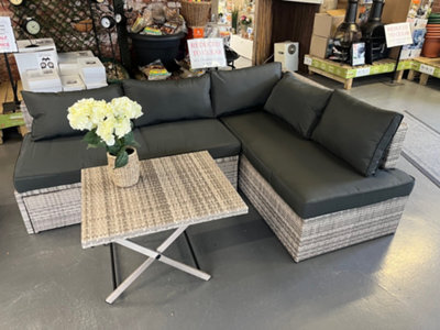 Garden Market Place Multi Layout Norfolk Rattan Weave Garden 6 Seater Lounge Or Dining Set Complete With Cushions - image 1