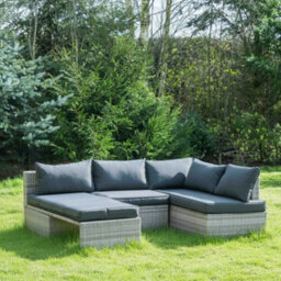 Garden Market Place Multi Layout Norfolk Rattan Weave Garden 6 Seater Lounge Or Dining Set Complete With Cushions - thumbnail 7