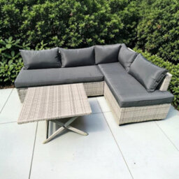 Garden Market Place Multi Layout Norfolk Rattan Weave Garden 6 Seater Lounge Or Dining Set Complete With Cushions - thumbnail 6