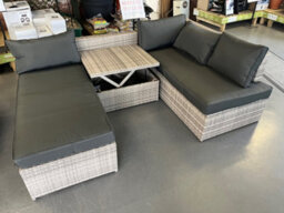 Garden Market Place Multi Layout Norfolk Rattan Weave Garden 6 Seater Lounge Or Dining Set Complete With Cushions - thumbnail 5