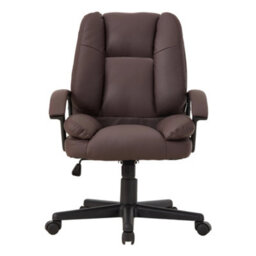 Living And Home Swivel & Height Brown Adjustable Office Chair With High Back - thumbnail 2