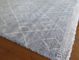 Aspect Furniture Marjan -Diamond/rhombus Pattern Geometric Thick Soft Shaggy Rug,grey/cream,120 X 170 Cm - thumbnail 4
