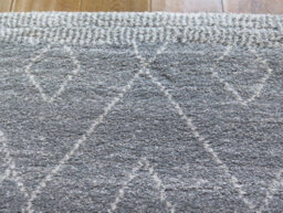 Aspect Furniture Marjan -Diamond/rhombus Pattern Geometric Thick Soft Shaggy Rug,grey/cream,120 X 170 Cm - thumbnail 5