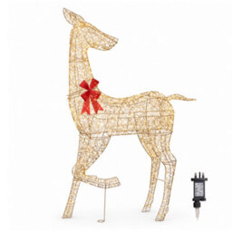 Samuel Alexander 1.75M Light Up Gold Twist Christmas Reindeer 880 Warm White Leds - thumbnail 9