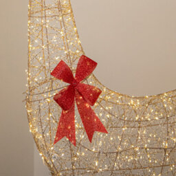 Samuel Alexander 1.75M Light Up Gold Twist Christmas Reindeer 880 Warm White Leds - thumbnail 6