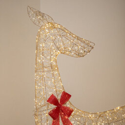 Samuel Alexander 1.75M Light Up Gold Twist Christmas Reindeer 880 Warm White Leds - thumbnail 5