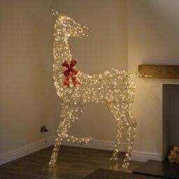 Samuel Alexander 1.75M Light Up Gold Twist Christmas Reindeer 880 Warm White Leds - thumbnail 4