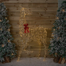 Samuel Alexander 1.75M Light Up Gold Twist Christmas Reindeer 880 Warm White Leds - thumbnail 3