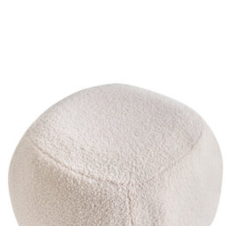 Wyld And Coco Glamnest Off-White Bouclé Square Pouffe Footstool W50 X D50 X H33Cm - thumbnail 5