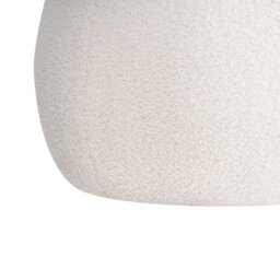 Wyld And Coco Glamnest Off-White Bouclé Square Pouffe Footstool W50 X D50 X H33Cm - thumbnail 6