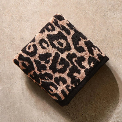 Leopard Hand Bath Towel Absorbent 100% Cotton Luxury Hotel Quality Bathroom Set 2 X Hand Towels - image 1