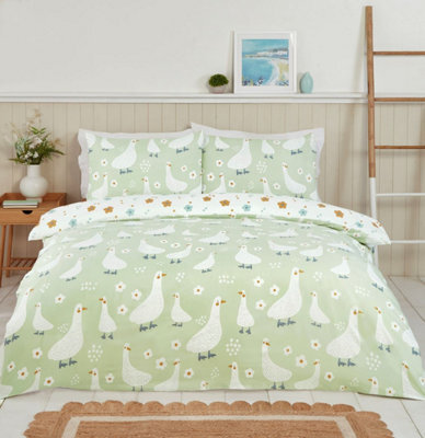 Rapport Home Jemima Duck Microfibre Duvet Cover Set With Pillowcase - image 1