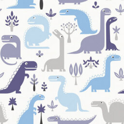 Grandeco Dinosaur Nursery Textured Wallpaper Blue - thumbnail 1