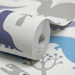 Grandeco Dinosaur Nursery Textured Wallpaper Blue - thumbnail 4