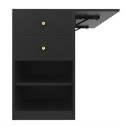 Abrihome Modern Kitchen Island, Sideboard, Kitchen Cabinet With Drawers And Shelves, Sideboard For Kitchen & Dining Room, Black - thumbnail 9