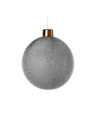 WeRChristmas Inflatable Tinsel Christmas Bauble, Silver, 45 Cm - image 1