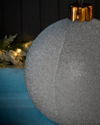 WeRChristmas Inflatable Tinsel Christmas Bauble, Silver, 45 Cm - thumbnail 4