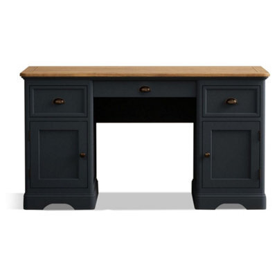 Furniture 48 Ashton Oak And Blue Painted Computer Desk - image 1