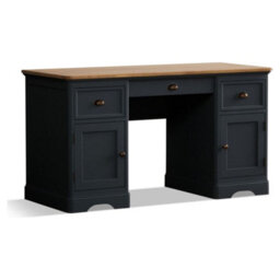 Furniture 48 Ashton Oak And Blue Painted Computer Desk - thumbnail 2