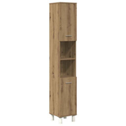 Berkfield Durable 4 Piece Bathroom Furniture Set Artisan Oak Engineered Wood - thumbnail 6