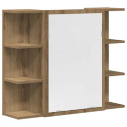 Berkfield Durable 4 Piece Bathroom Furniture Set Artisan Oak Engineered Wood - thumbnail 8