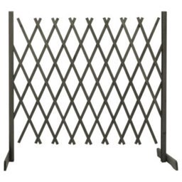 Vidaxl Garden Trellis Fence Grey 180X100 Cm Solid Firwood