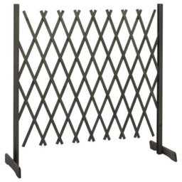 Vidaxl Garden Trellis Fence Grey 180X100 Cm Solid Firwood - thumbnail 2