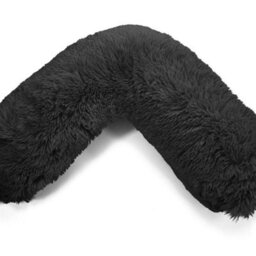 Homes & Linen Teddy Cuddles V Shaped Complete V Pillow  For Neck Maternity Back Support Soft Warm Plush Cosy Fleece V Shape Cover(Black)