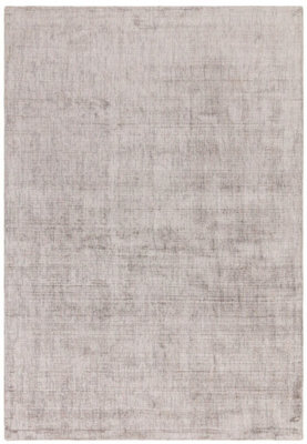 Silver Handmade Luxurious Modern Plain Sparkle Rug For Bedroom & Living Room-160Cm X 230Cm - image 1