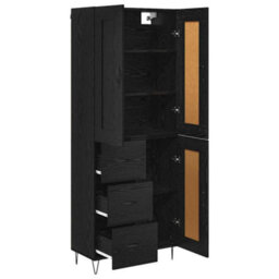 Walplus Highboard Black Oak 69.5 X 34 X 180 Cm Engineered Wood - thumbnail 5