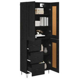 Walplus Highboard Black Oak 69.5 X 34 X 180 Cm Engineered Wood - thumbnail 3