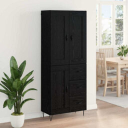 Walplus Highboard Black Oak 69.5 X 34 X 180 Cm Engineered Wood - thumbnail 4